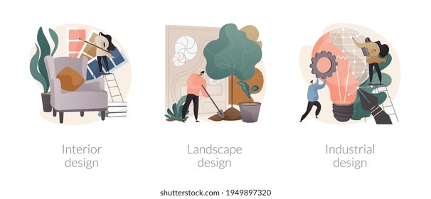 Design studio abstract concept vector illustrations.
