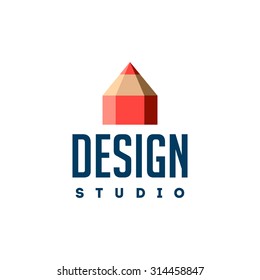 Design Studio Logo. Pencil