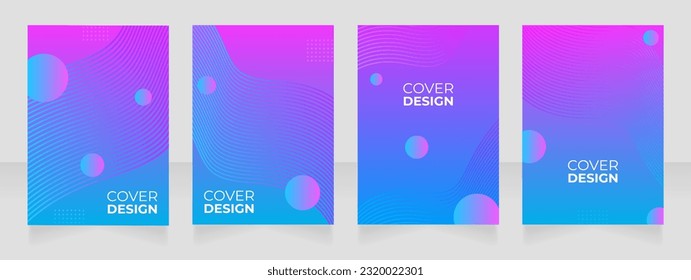 Design studio promo portfolio blank brochure layout design. Vertical poster template set with empty copy space for text. Premade corporate reports collection. Editable flyer paper pages