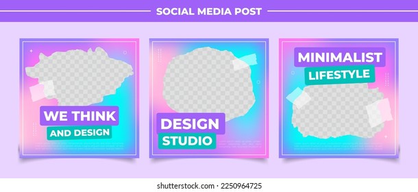 Design studio social media posts