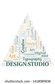 Design Studio word cloud. Wordcloud made with text only.