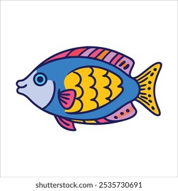 Design of Stunning sea fish illustration