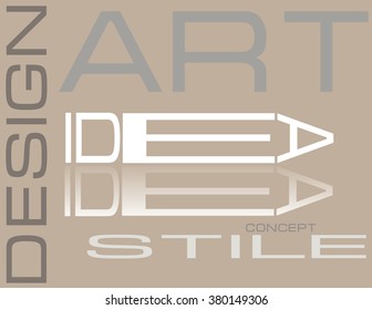 Design style Art composition for cards, border, templates. Vector