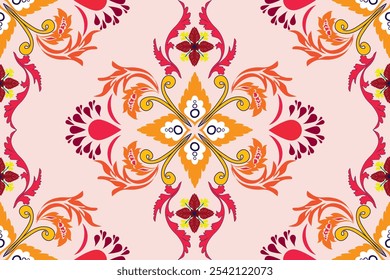 El estilo de diseño es floral Diseño para usar con alfombra, Fondo de pantalla, envoltura, tela, ropa, alfombra, fundas de almohadas