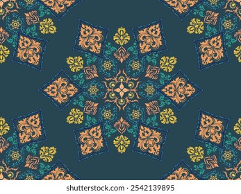 El estilo de diseño es floral Diseño para usar con alfombra, Fondo de pantalla, envoltura, tela, ropa, alfombra, fundas de almohadas