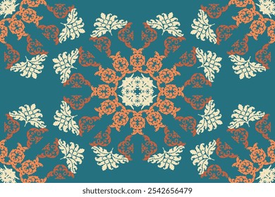 El estilo de diseño es floral Diseño para usar con alfombra, Fondo de pantalla, envoltura, tela, ropa, alfombra, fundas de almohadas