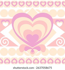 It is a design in the style of geometric, pastel and sweet colors for use in art, black ground work, pattern work or as a pattern on objects, items, appliances, clothes, bags.