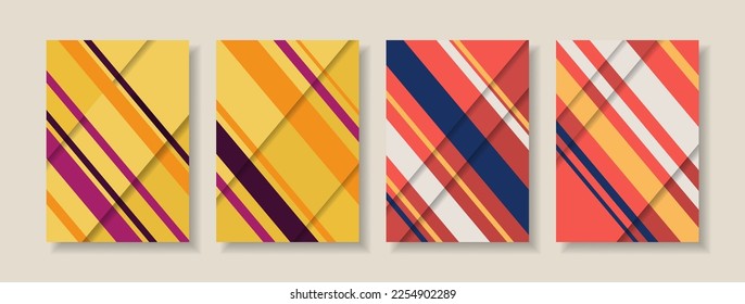 Design style line colorful poster and modern cover trendy shape background