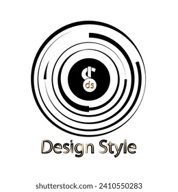 design style slogan ds logo  graphic geometric brush line yellow art pattern background texture design