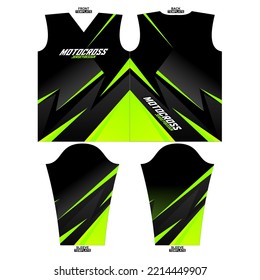 Diseñar un equipo de sublimación o una camiseta para una temática de motocross. Diseño jersey preparado para impresión