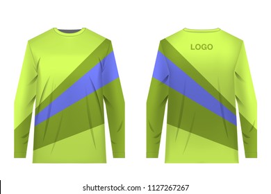 Design for sublimation print. Jersey for extreme sport. Sportswear for competition. Team or club uniform. Jersey for mountain bike, motocross, cycling, downhill. Sportswear concept, templates.