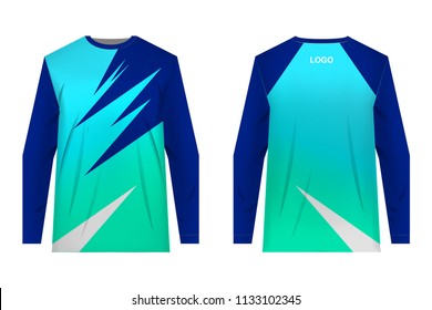 Design for sublimation print. Jersey for extreme sport. Sportswear for competition. Team or club uniform. Jersey for mountain bike, motocross, cycling, downhill. Sportswear concept, templates.