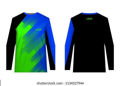 Design for sublimation print. Jersey for extreme sport. Sportswear for competition. Team or club uniform. Jersey for mountain bike, motocross, cycling, downhill. Sportswear concept, templates.