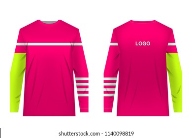 Design for sublimation print. Jersey for extreme sport. Sportswear for competition. Team or club uniform. Jersey for mountain bike, motocross, cycling, downhill. Sportswear concept, templates.