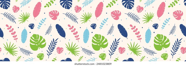 Design of a summer background. Holiday seamless pattern. Vector illustration