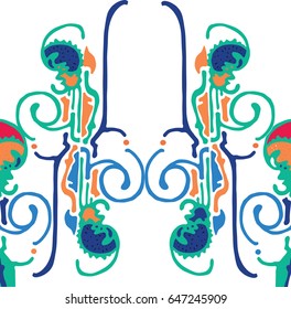 Design summer element in art nouveau style. 
