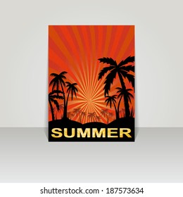 Design for summer  flyer .vector 
