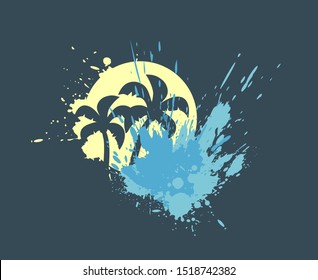 design of summer splash illustration