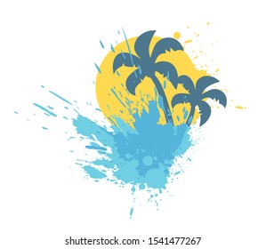 design of summer splash illustration