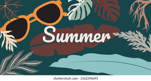 design summer time vintage style vector illustrator banner