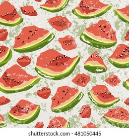 Design Summer watermelon - vector seamless pattern