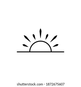 Design Sun Icon Outline Illustration