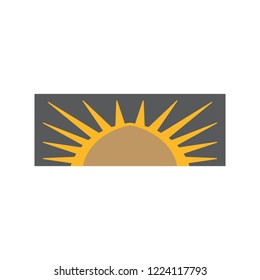 design sun icon with sunlight element free vector eps