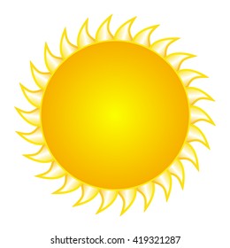 The design of the sun  on a white background