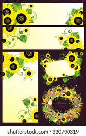 Design with sunflowers