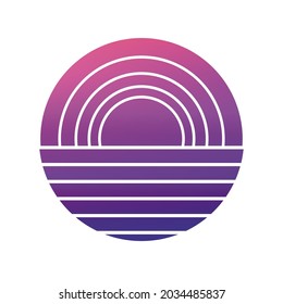 Design of Sunset striped backdrop.