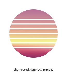 Design of Sunset striped background.