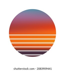 Design of Sunset striped background. - Shutterstock ID 2083909441