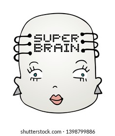 Design of Super brain face draw