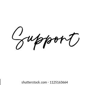 Design of support phrase. Lettering for Breast Cancer awareness month. Ink illustration. Modern brush calligraphy. Isolated on white background. 