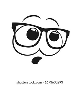 Design des überraschten Cartoon-Ausdrucks