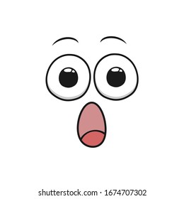 Design of surprised cartoon expression