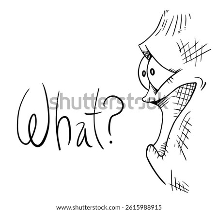 Design of surprised face draw