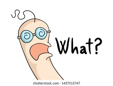 Design of surprised man expression
