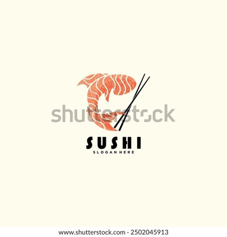 Design a sushi logo with a modern concept for the restaurant business