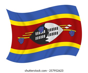design Swaziland flag waving vector