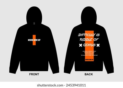 Design sweater hoodie mockup street wear typography