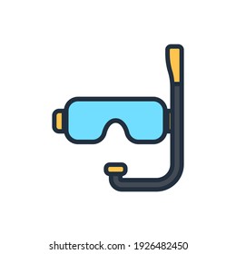 The design of the swimming goggles sport filled icon vector illustration, this vector is suitable for icons, logos, illustrations, stickers, books, covers, etc.