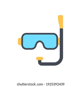 The design of the swimming goggles sport flat icon vector illustration, this vector is suitable for icons, logos, illustrations, stickers, books, covers, etc.