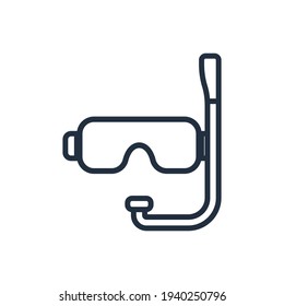 The design of the swimming goggles sport outline icon vector illustration, this vector is suitable for icons, logos, illustrations, stickers, books, covers, etc.