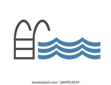 Design of swimming pool symbol