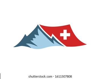 design of switzerland mountain symbol