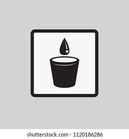 The design of the symbol in black and white frame.