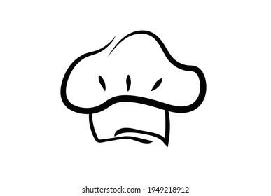 Design symbol chef hat icon flat vecto Illustration.
