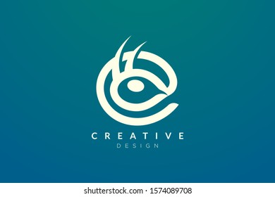 The design of the symbol at and head of the ant combined. Modern minimalist and elegant vector illustration. Suitable for patterns, labels, brands, icons or logos
