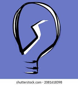 Design oder Symbol einer Leuchte mit einfacher Bauweise